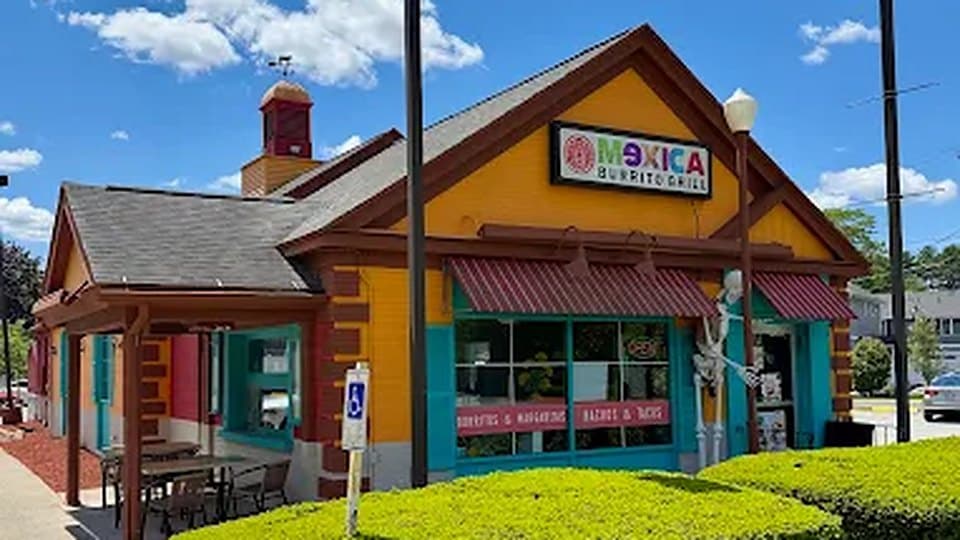 Mexica Burrito Grill Tewksbury storefront at 759 Main St, Tewksbury, MA